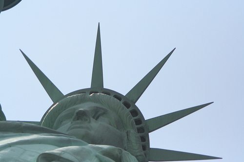 statue of liberty face vegas. the statue of liberty face.